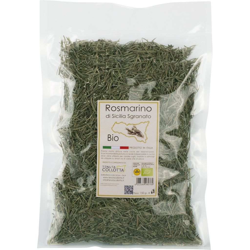 Rosmarino Essiccato Biologico 150 g - 100% Italiano - Prodotto in Sicilia
