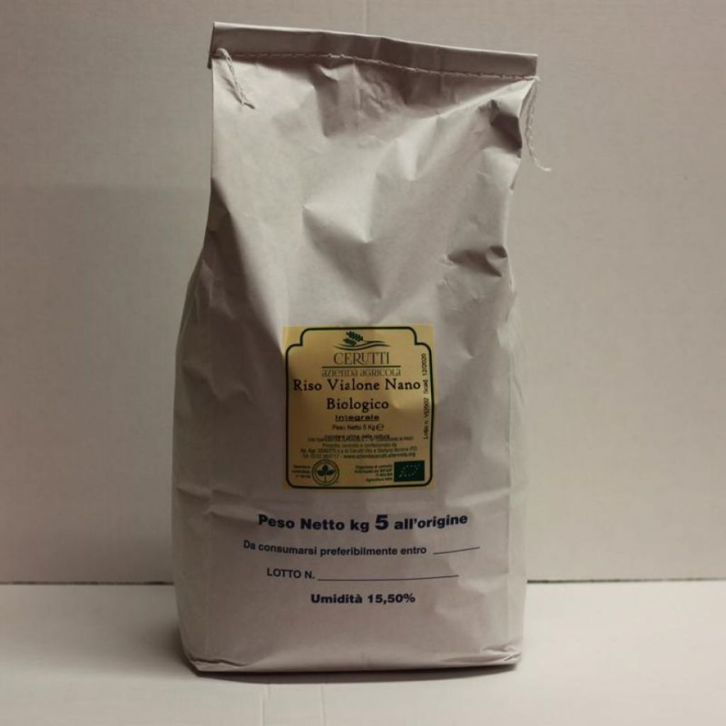 Riso Vialone Nano semintegrale bio in sacco da 5 Kg