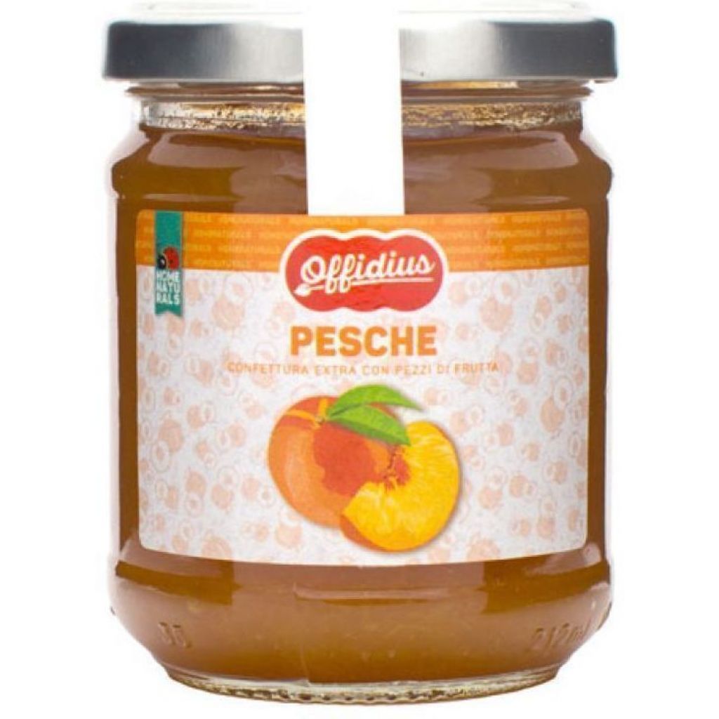 Confettura EXTRA di Pesca - Marmellata con FRUTTA DI PRIMA SCELTA - 220 gr - Offidius