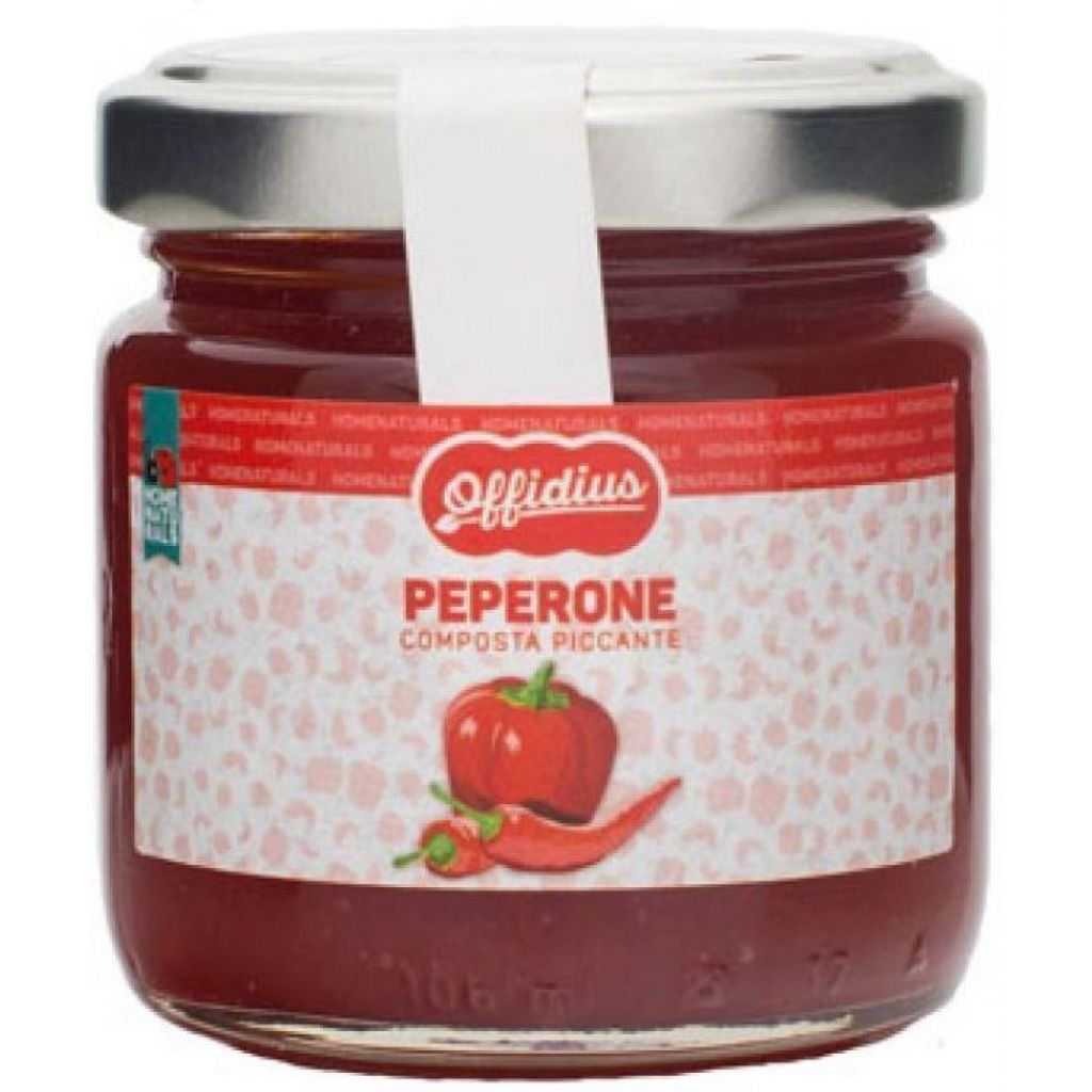 Composta piccante di Peperone - Marmellata con FRUTTA DI PRIMA SCELTA - 110 gr - Offidius
