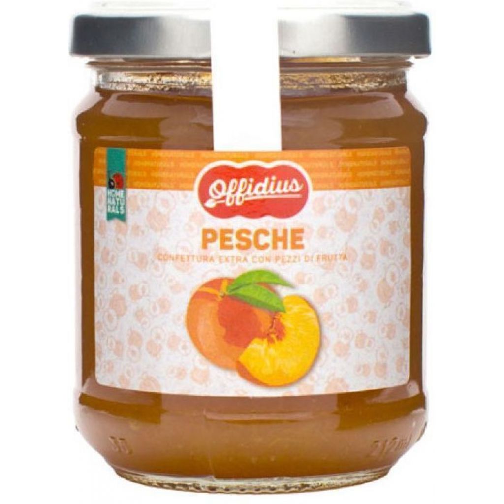 Confettura EXTRA di Pesca - Marmellata con Frutta di Stagione - 2x220 gr - Offidius