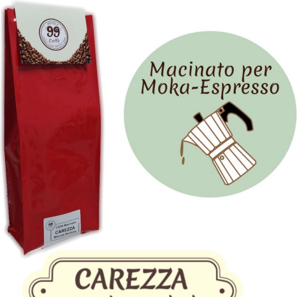 Caff&egrave; Macinato - Miscela Carezza - 500 g - 99 Caff&egrave;