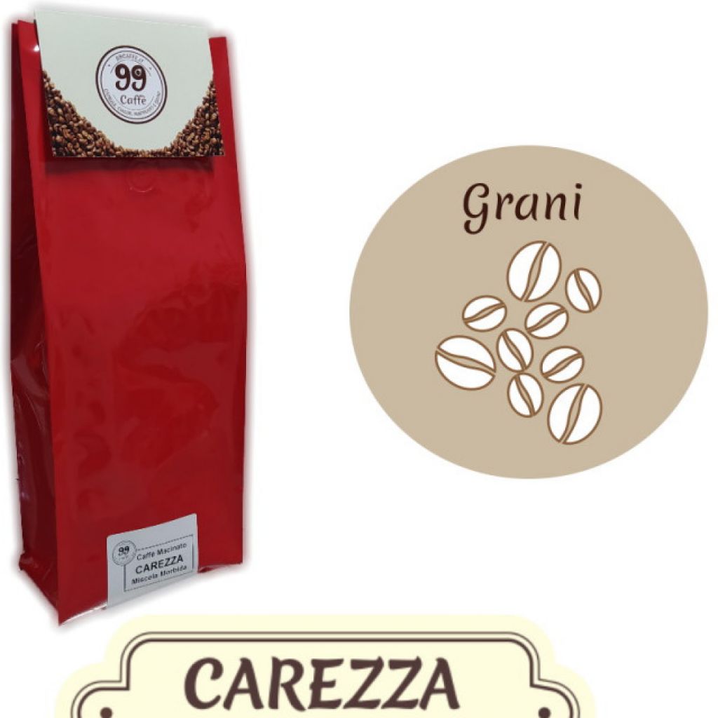Caff&egrave; in Grani - Miscela Carezza - 1000 g - 99 Caff&egrave;