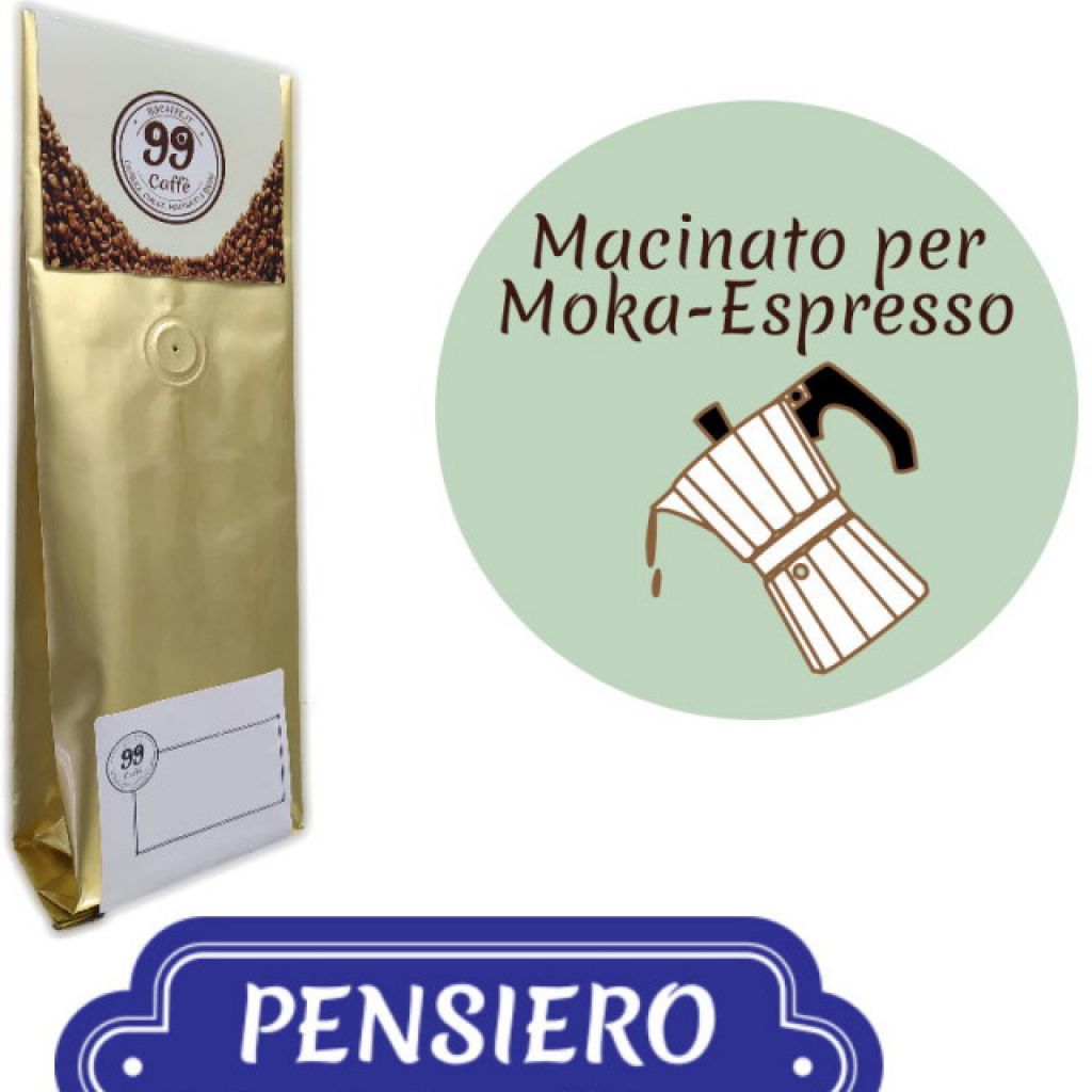 Caff&egrave; Macinato - Miscela Pensiero - 200 g - 99 Caff&egrave;
