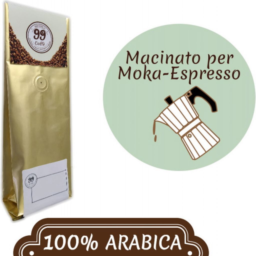 Caff&egrave; Macinato - Miscela 100% Arabica - 200 g - 99 Caff&egrave;