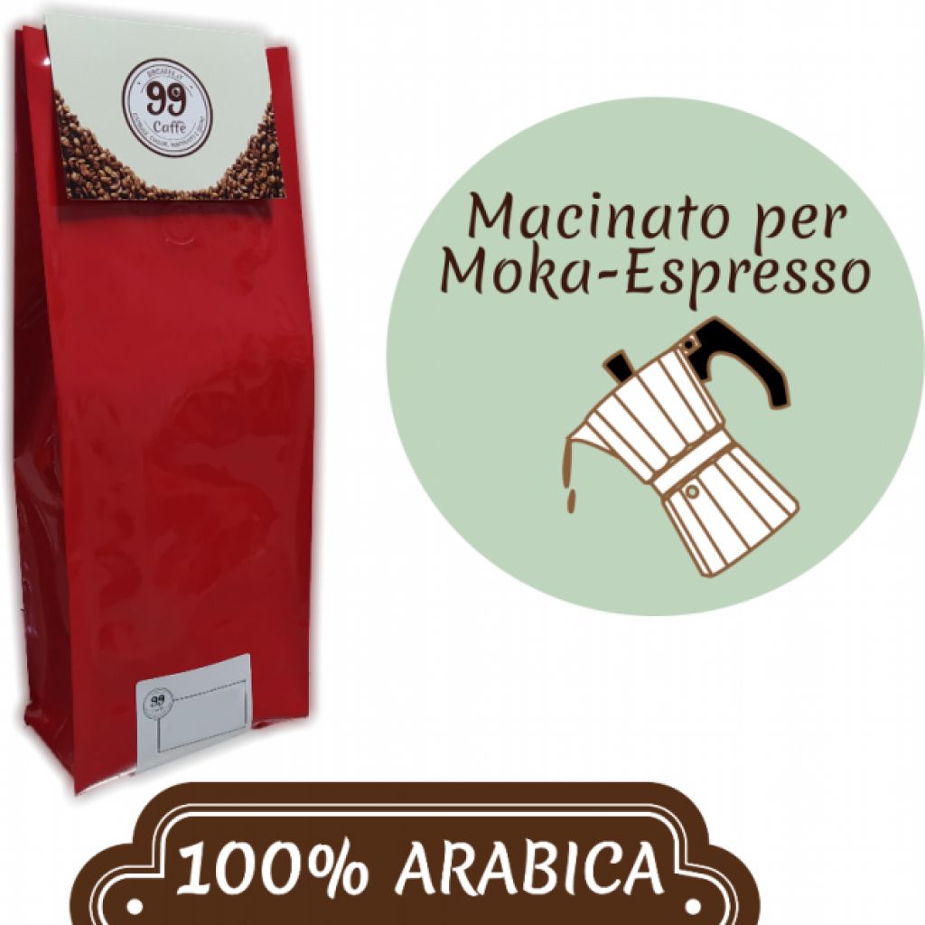 Caff&egrave; Macinato - Miscela 100% Arabica - 500 g - 99 Caff&egrave;