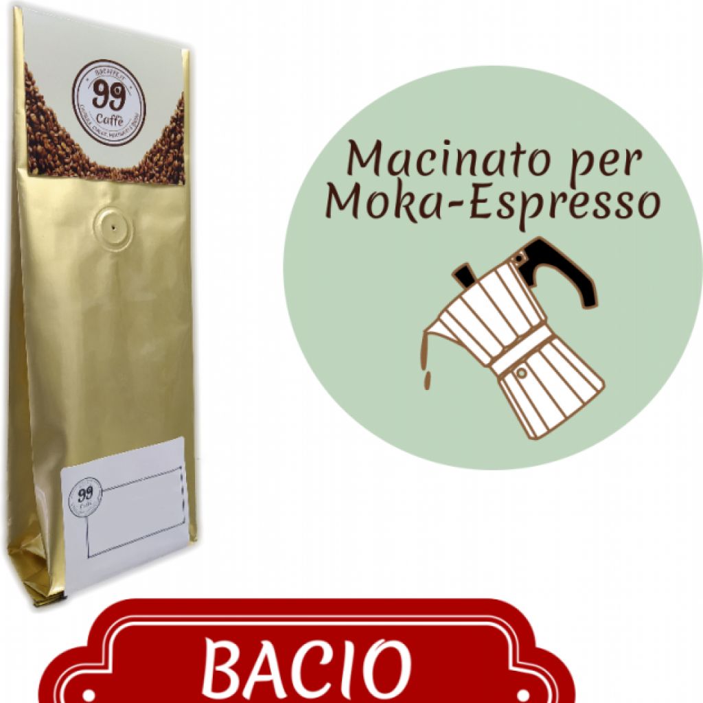 Caff&egrave; Macinato - Miscela Bacio - 200 g - 99 Caff&egrave;