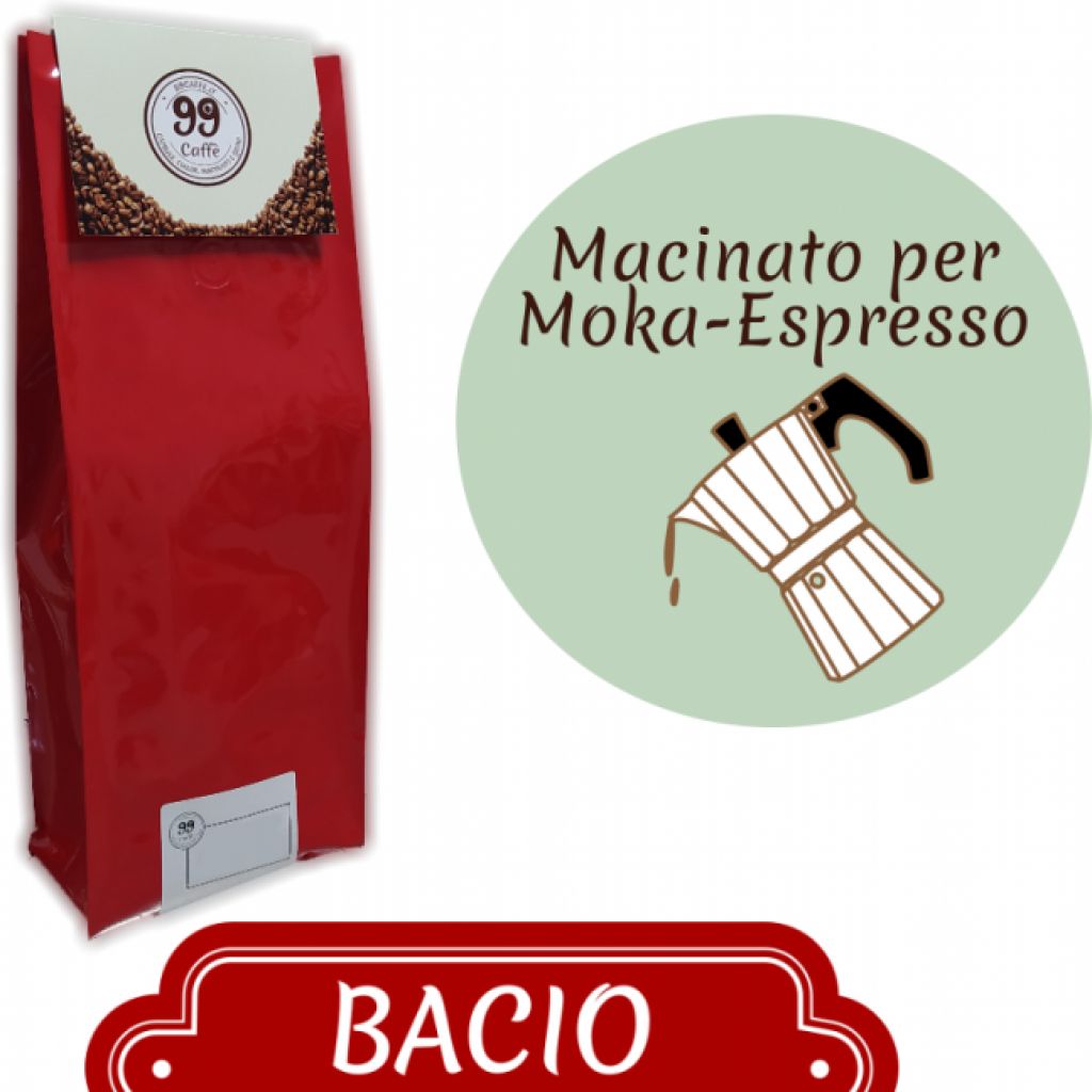 Caff&egrave; Macinato - Miscela Bacio - 500 g - 99 Caff&egrave;