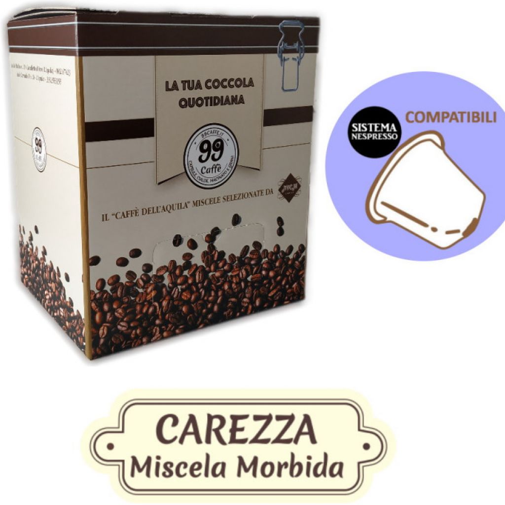 80 Capsule compatibili Nespresso - Carezza, Miscela Delicata - 99 Caff&egrave;