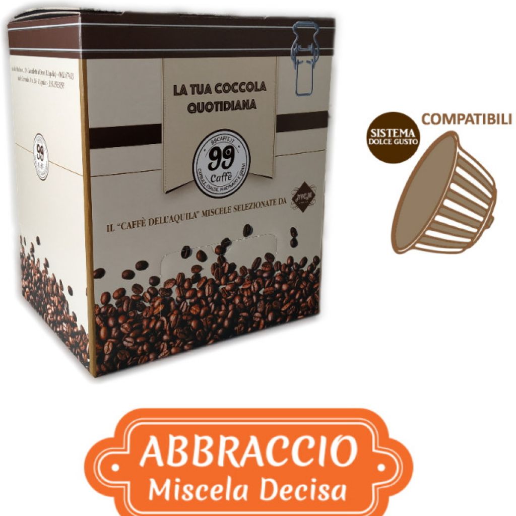 40 Capsule compatibili Dolce Gusto - Abbraccio, Miscela Decisa - 99 Caff&egrave;