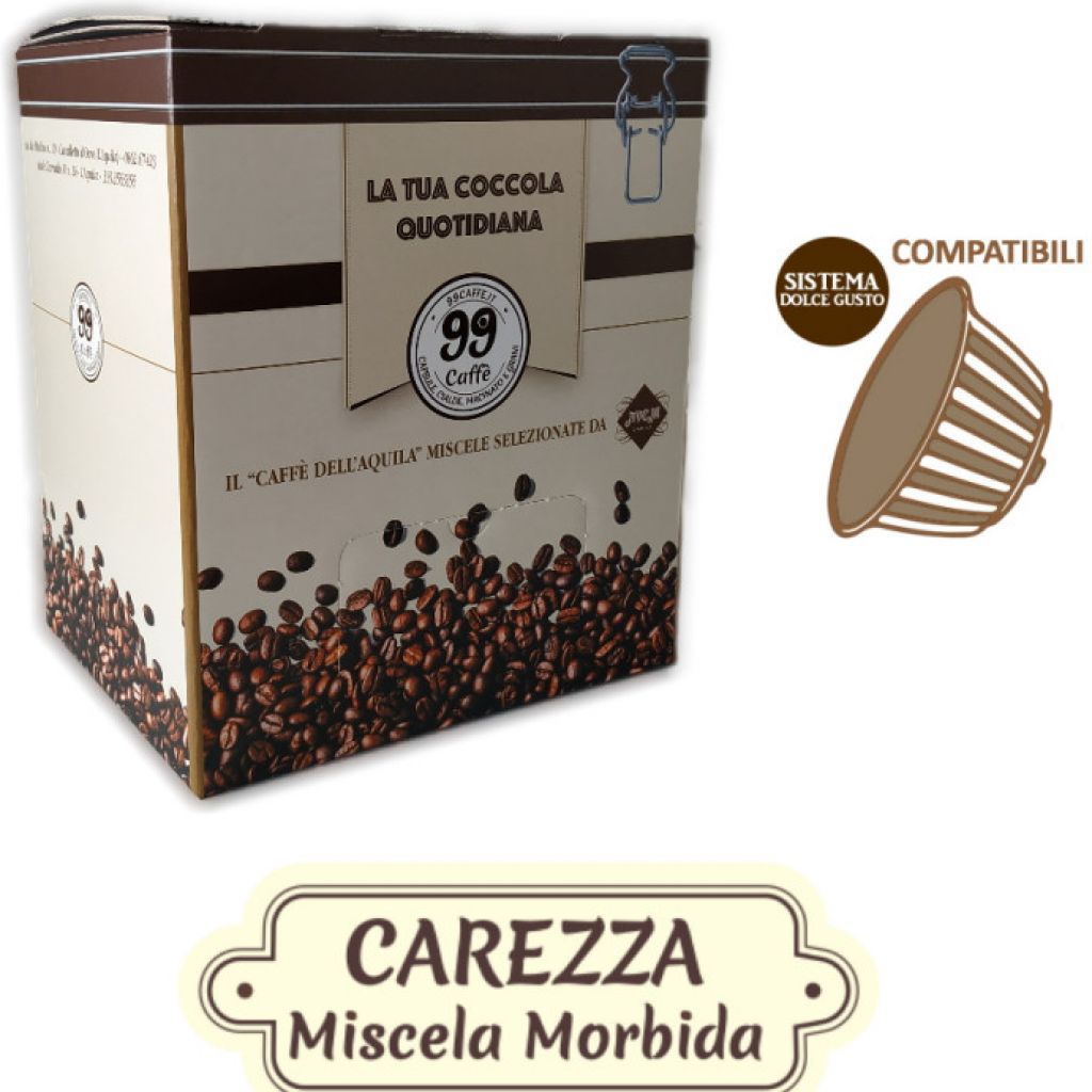 50 Capsule compatibili Dolce Gusto - Carezza, Miscela Delicata - 99 Caff&egrave;