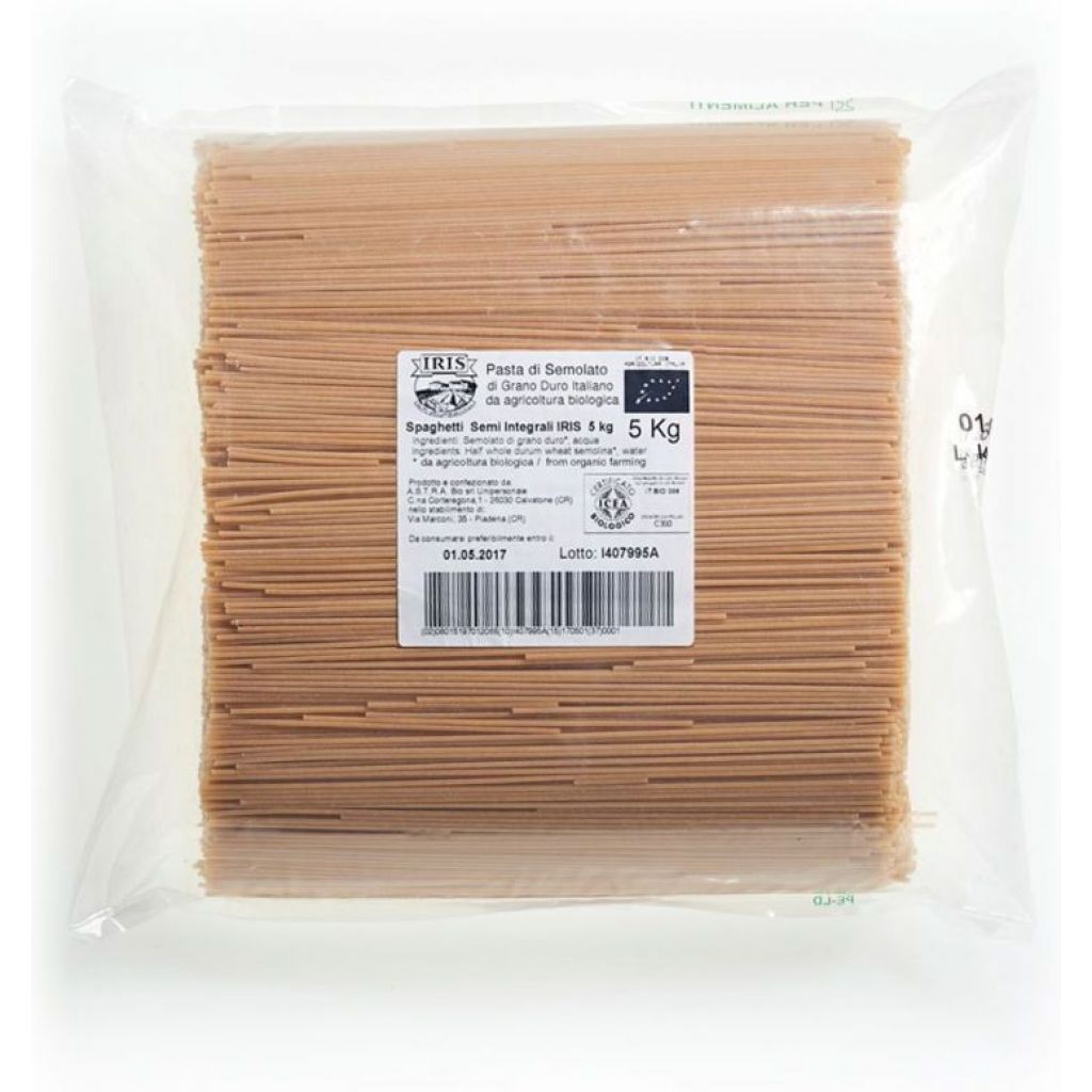 Spaghetti integrali bio IRIS 5 Kg