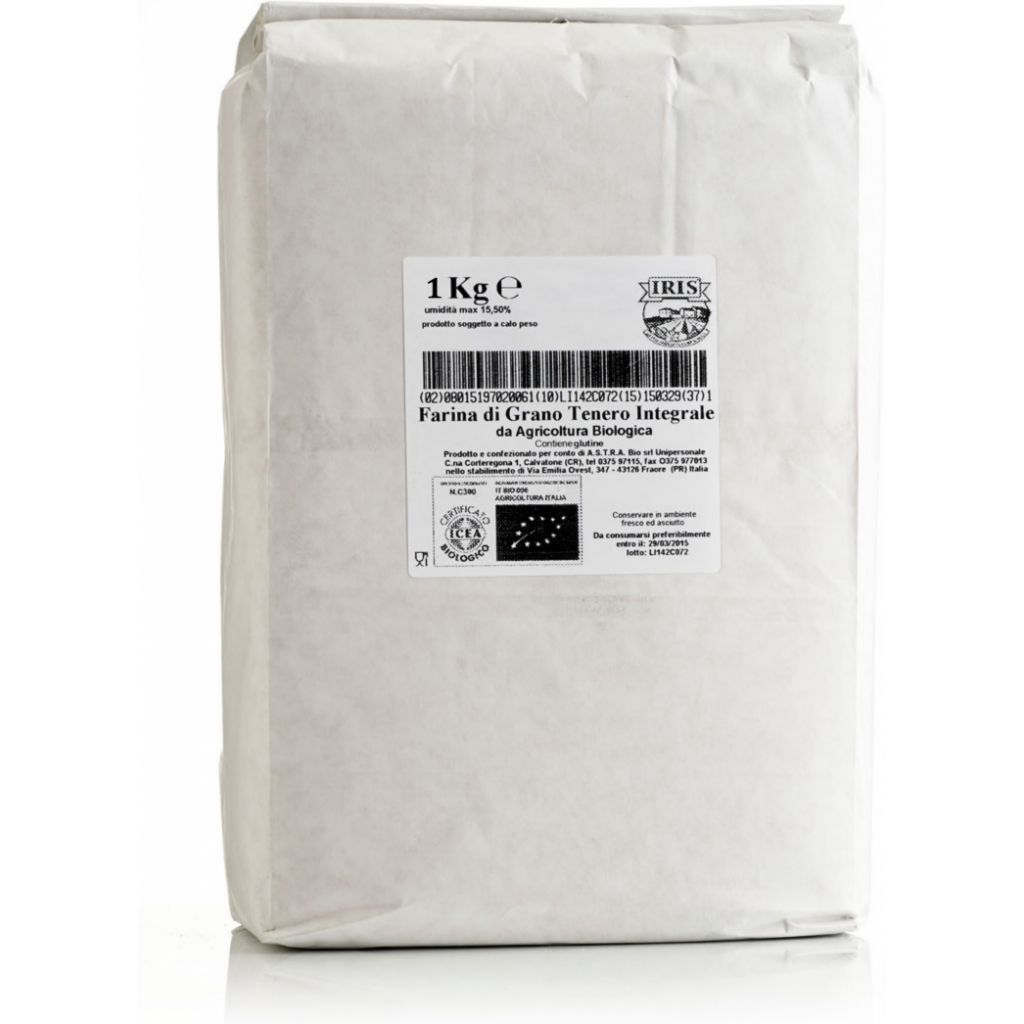 Farina grano tenero integrale bio IRIS 1 Kg
