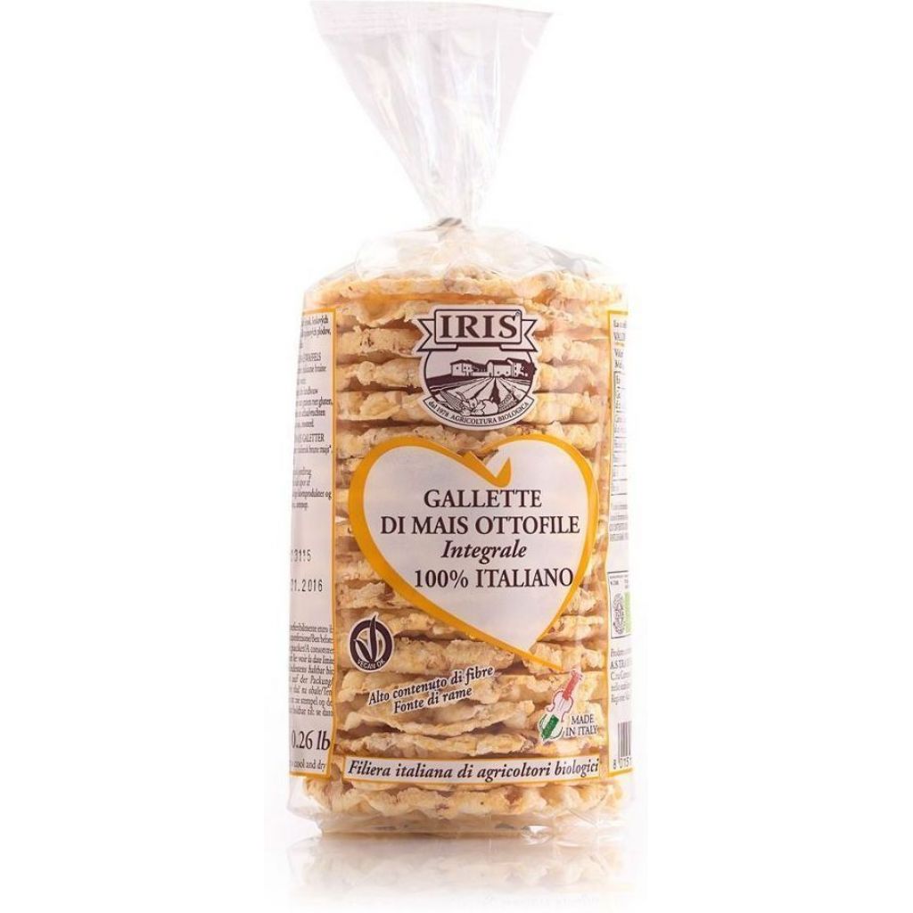 Gallette di mais bio IRIS 120 g mais 8 file