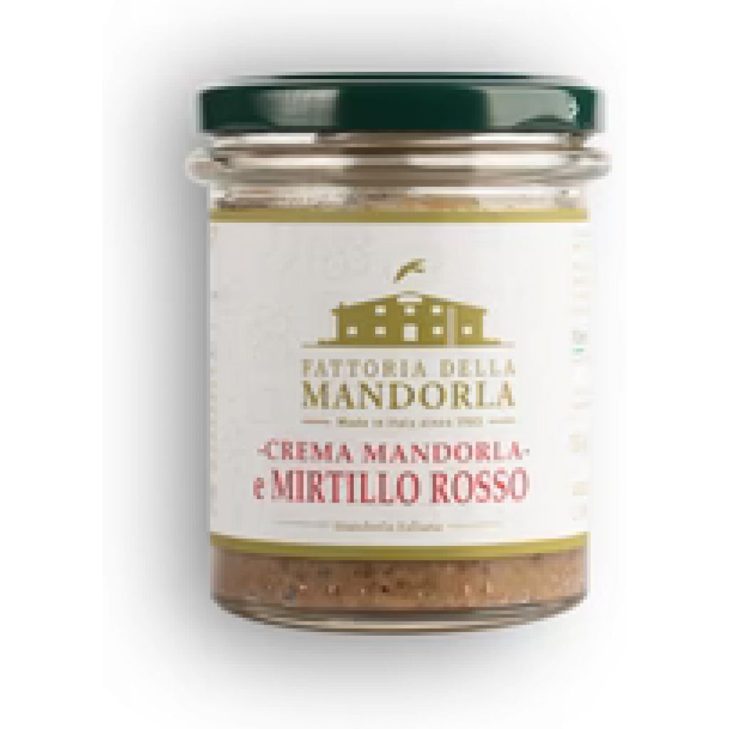 Crema di mandorla e mirtillo rosso 200g