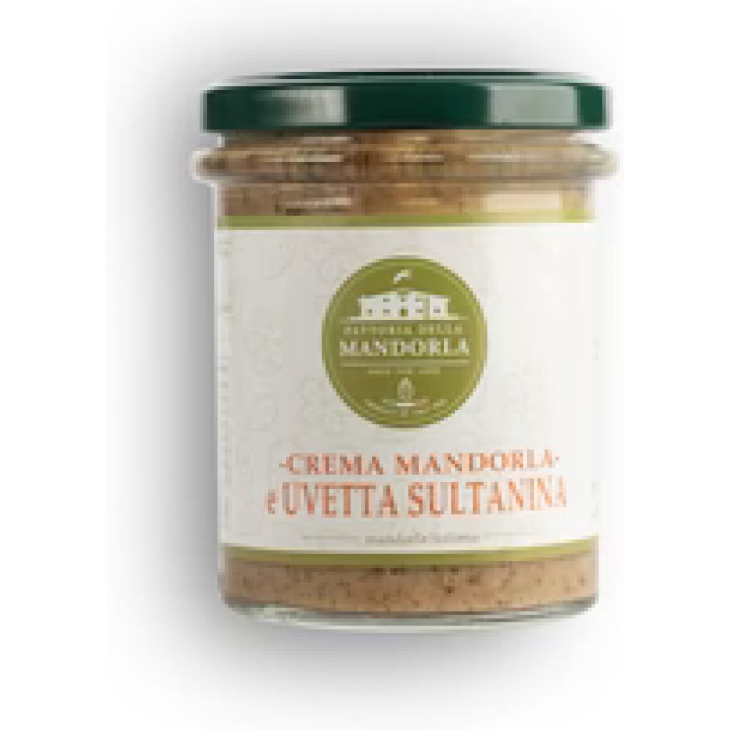 Crema di mandorla e uvetta sultanina 150g