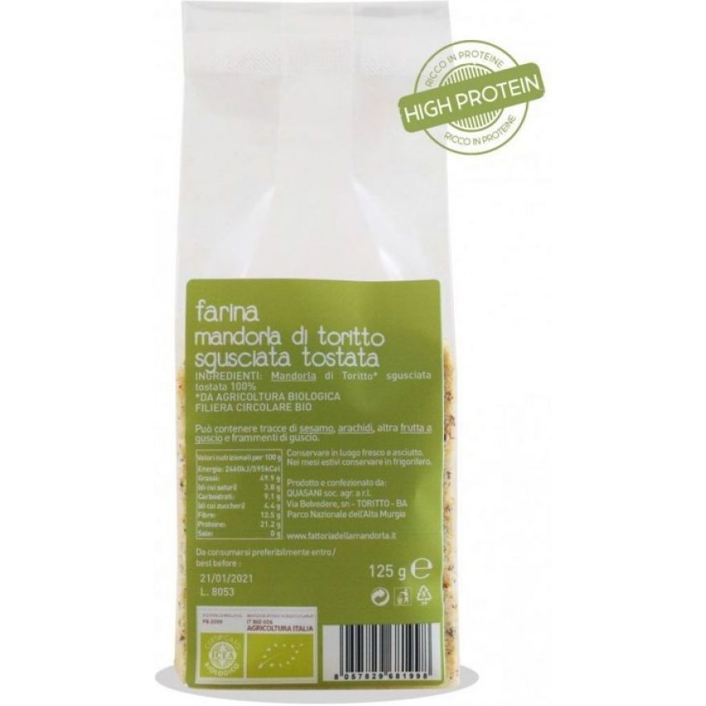 FARINA DI MANDORLA SGUSCIATA TOSTATA - Busta 125g
