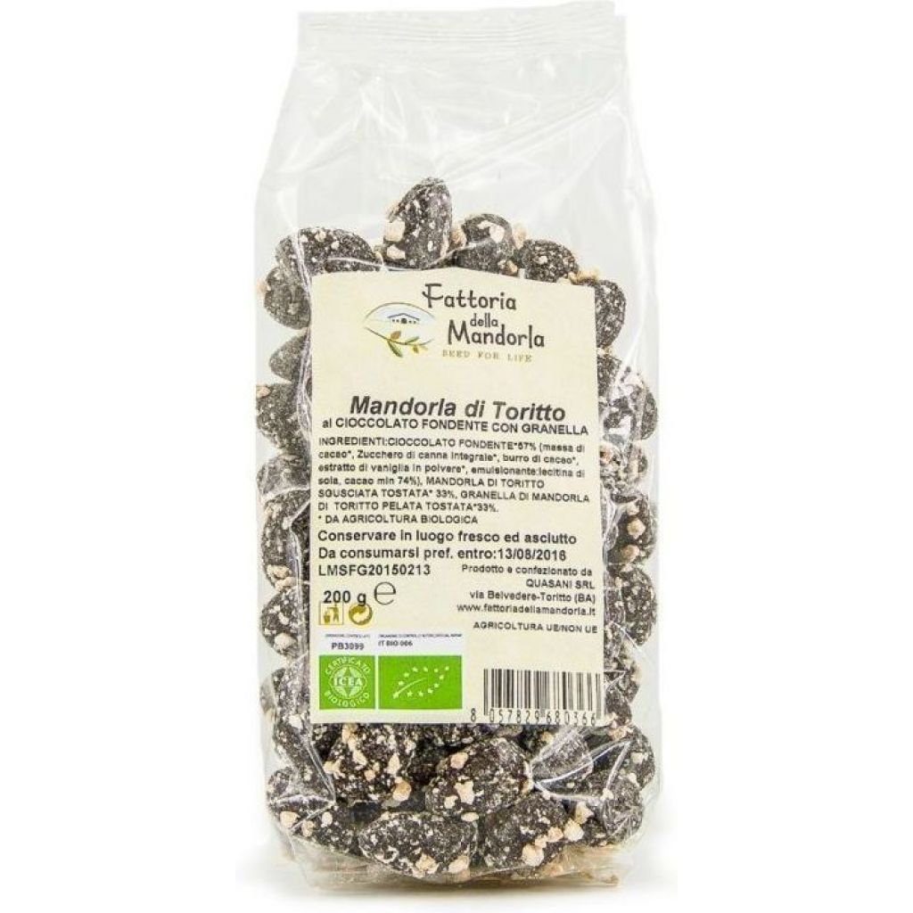 MANDORLA AL FONDENTE CON GRANELLA - Busta 200g