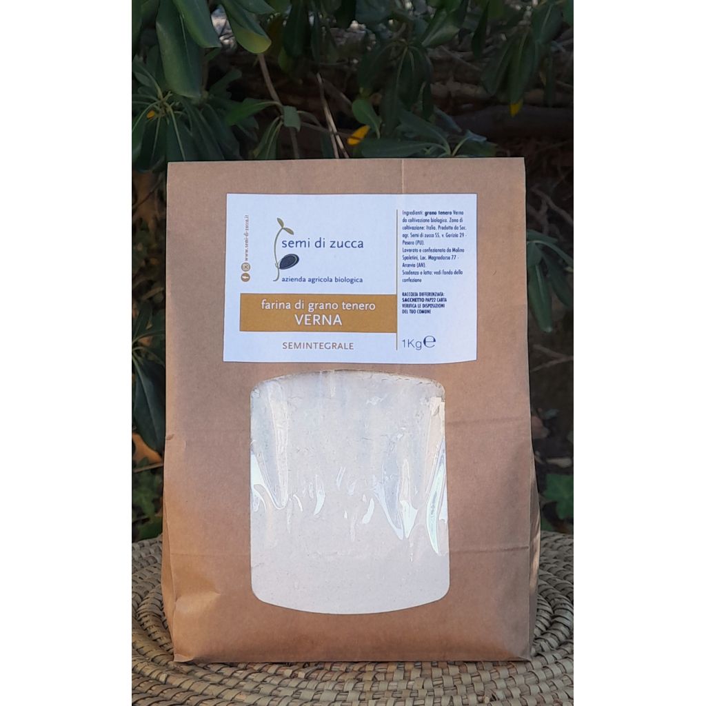 Farina grano tenero 1Kg grano antico Verna