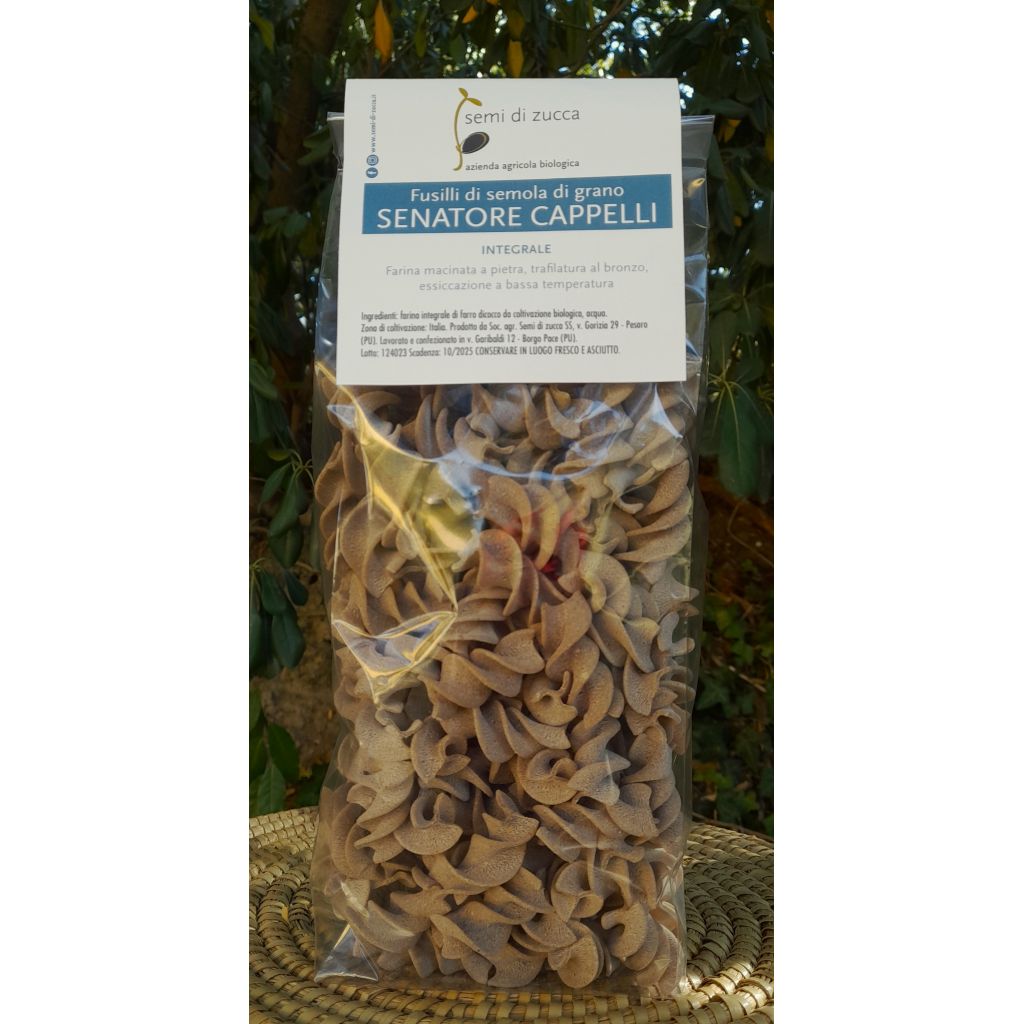 FUSILLI di semola integrale di grano duro Senatore Cappelli 500gr