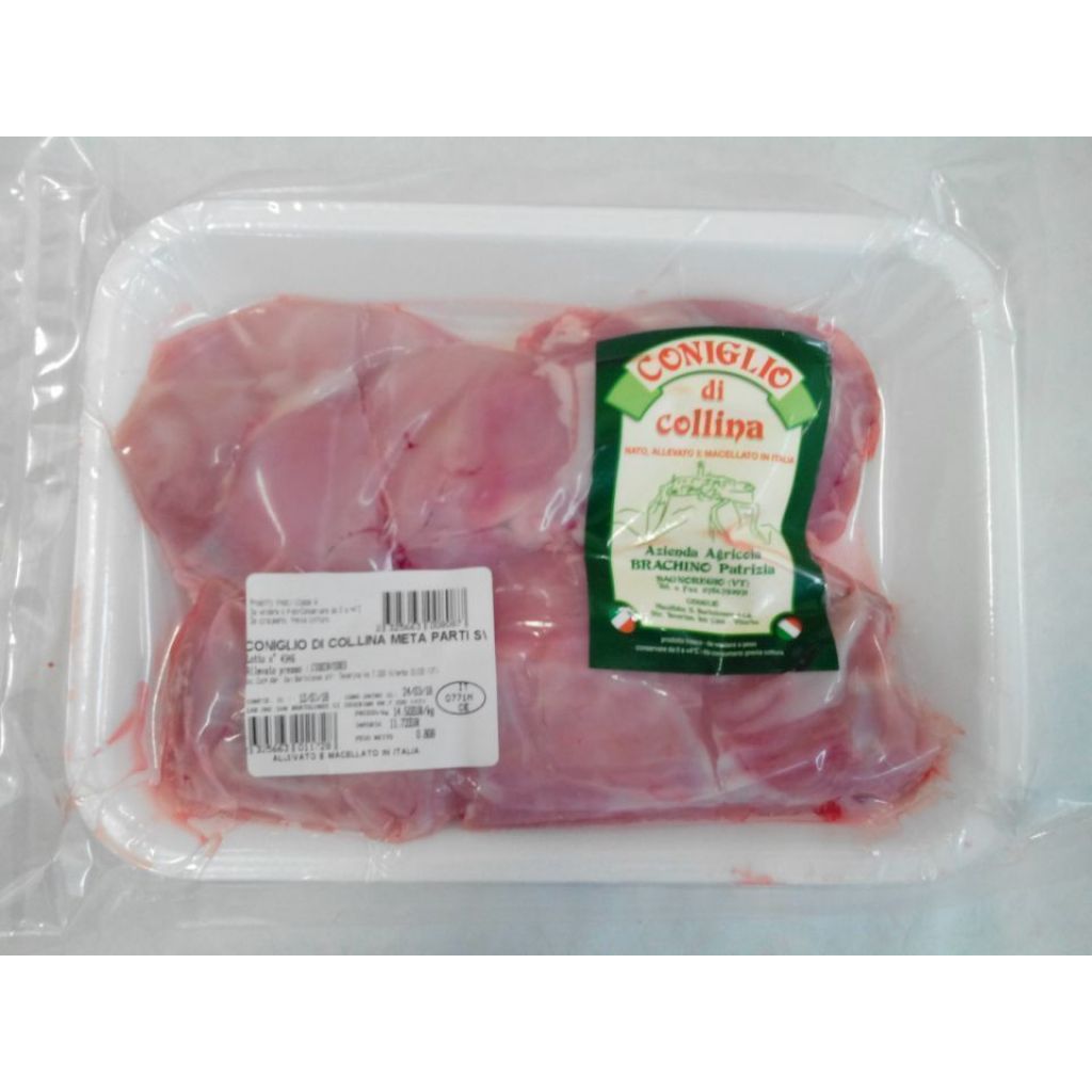 CONIGLIO COLLINA MET&Agrave; A PARTI sottovuoto