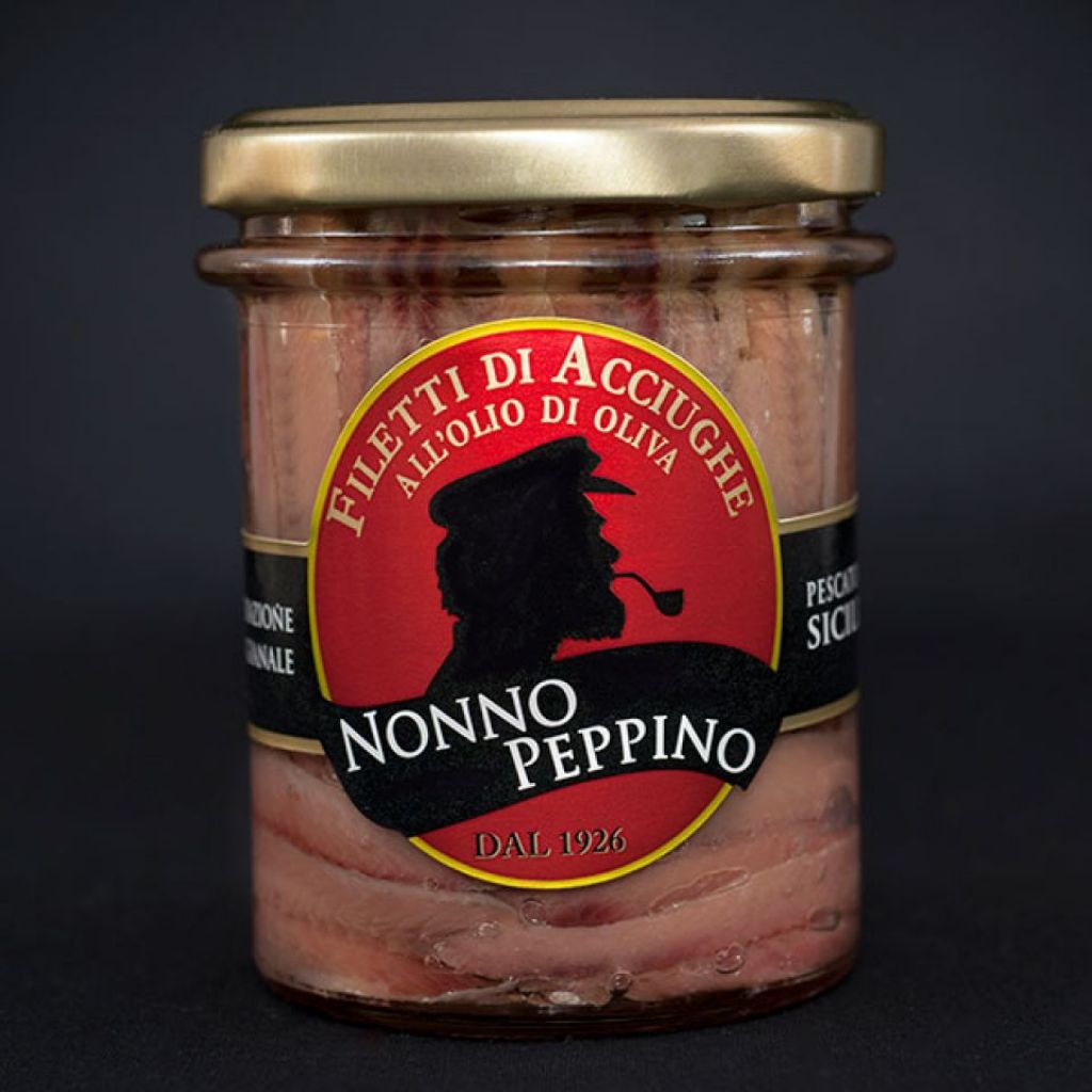 Fillets of Anchovies oil EVO ORGANIC 160 g jar