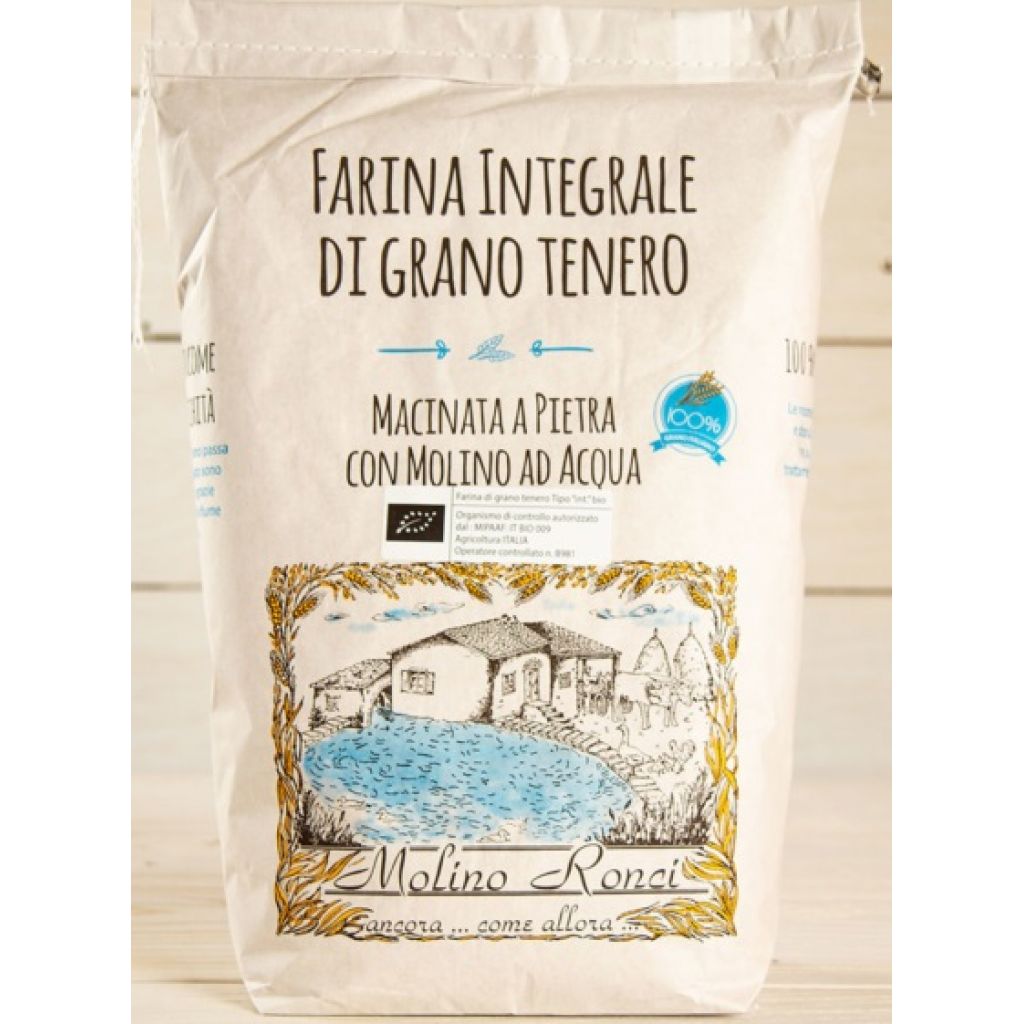 Farina integrale di Grano tenero Bio - 5 Kg