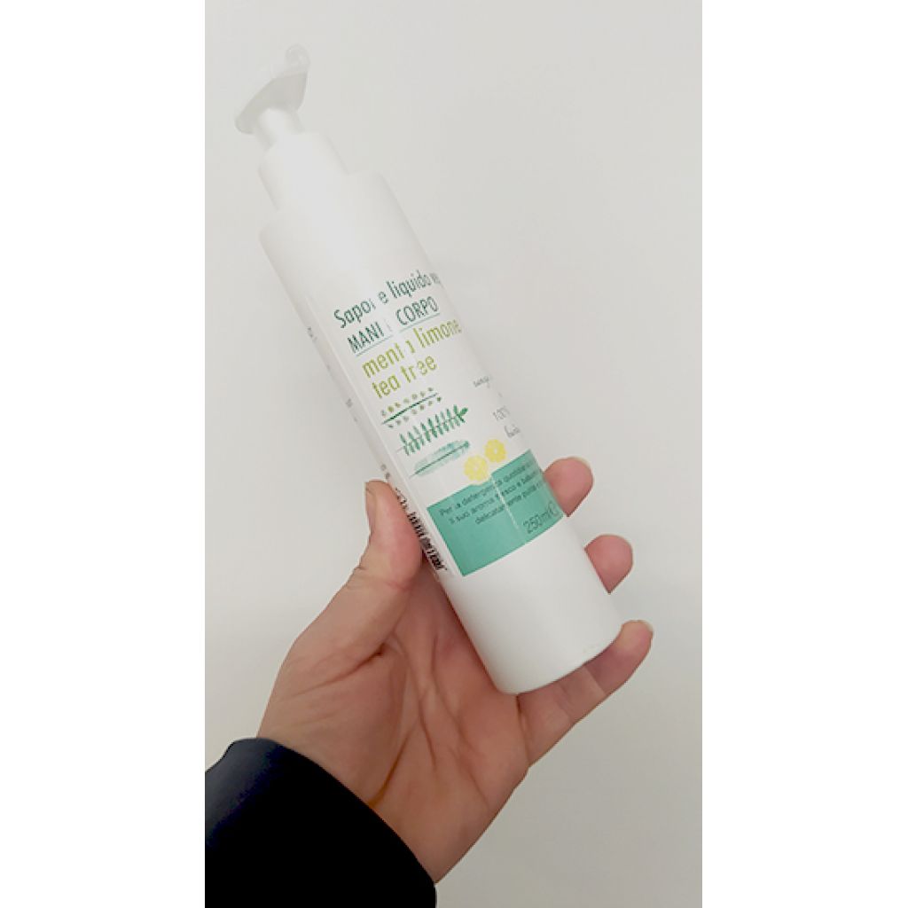 SAPONE LIQUIDO VEGETALE MENTA LIMONE E TEA TREE RINFRESCANTE