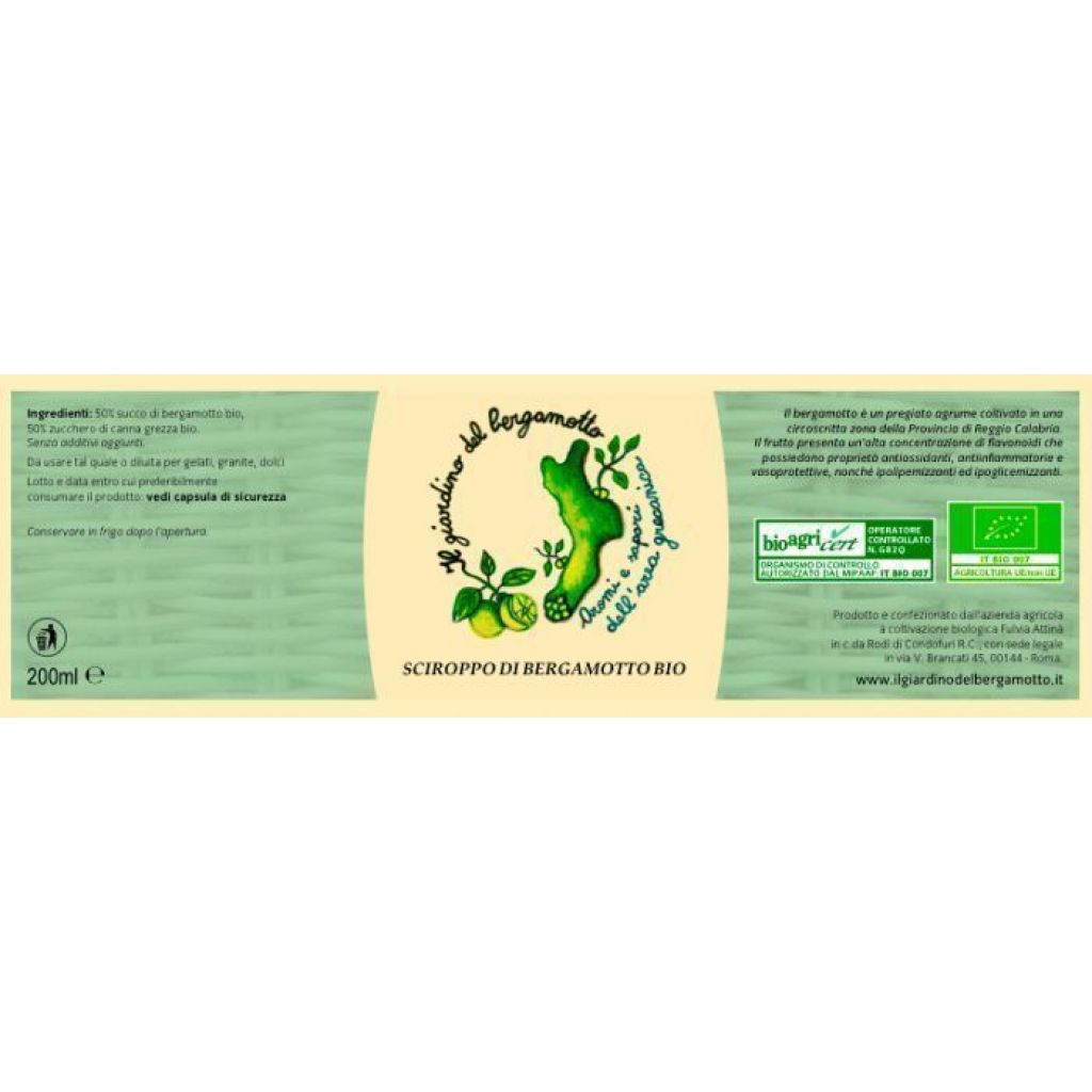 Sciroppo di bergamotto