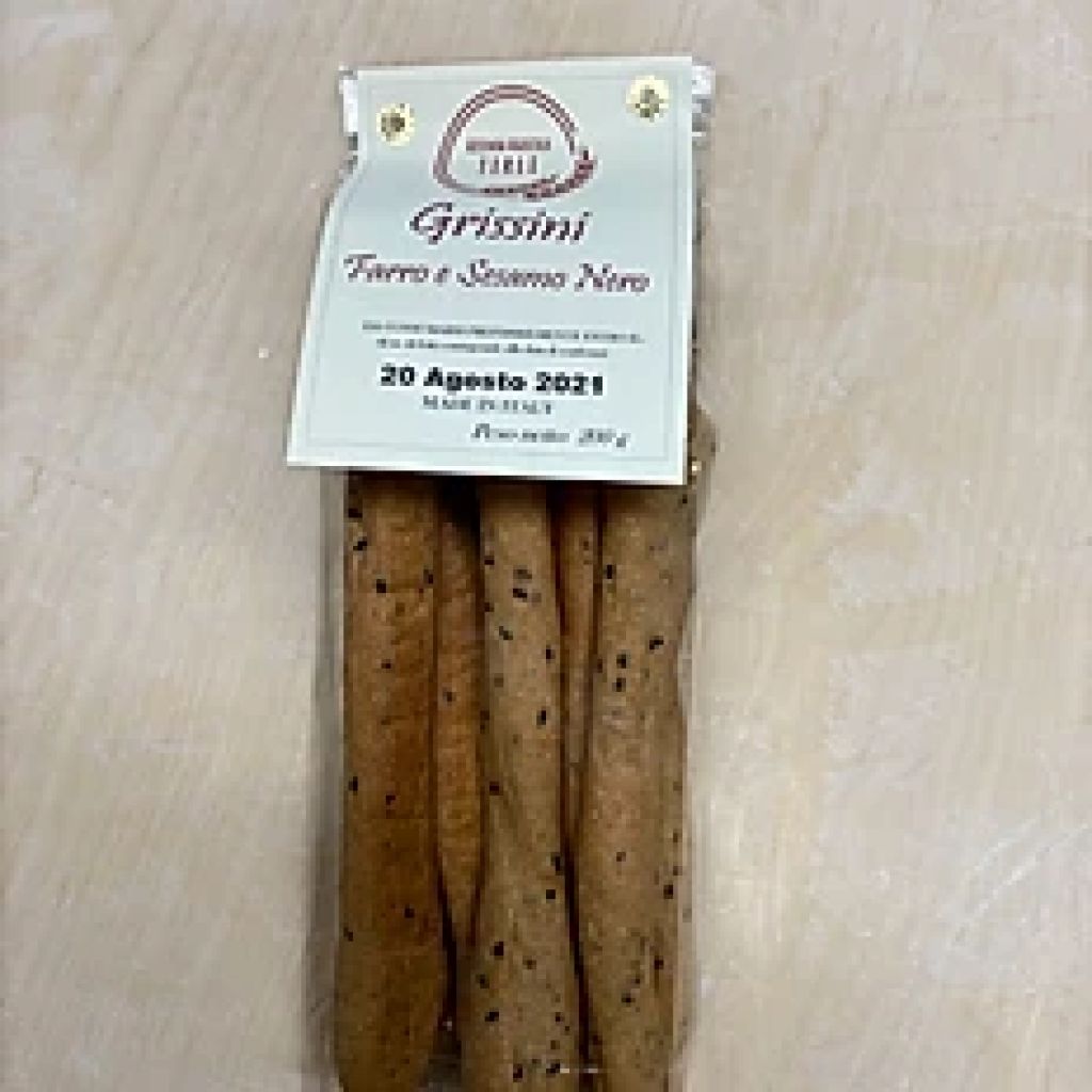GRISSINI DI FARRO E SEMI DI SESAMO NERO gr 200