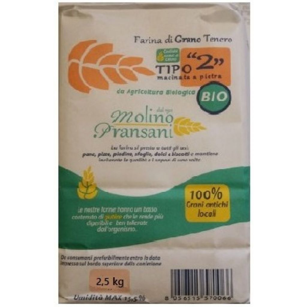 Farina di grano tenero antico bio tipo 2 Kg 2.5
