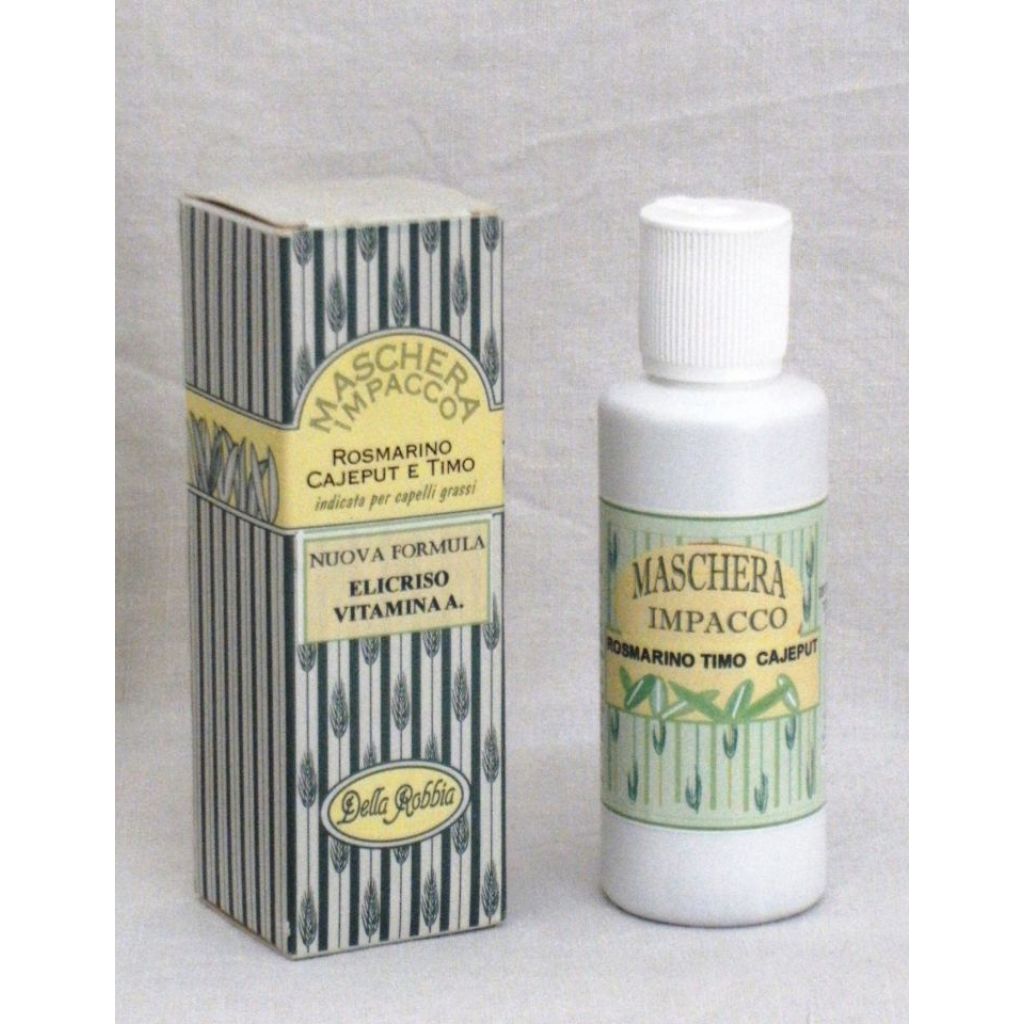 Maschera impacco Rosmarino ,Timo, Cajeput nuova formula con Elicriso Vitamina A ml.150