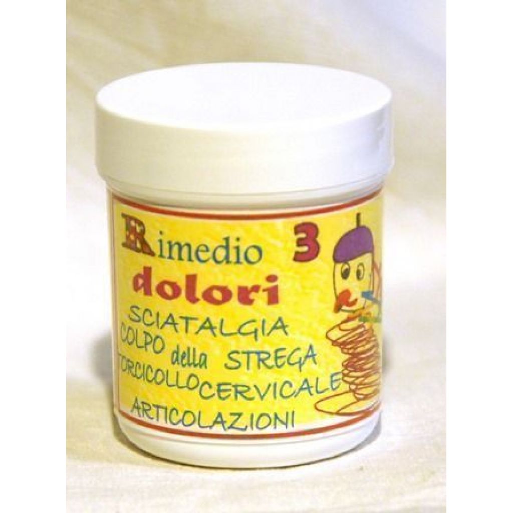 Rimedio n&deg; 3 DOLORI Sciatalgia, colpo della strega, torcicollo, cervicale, articolazioni.