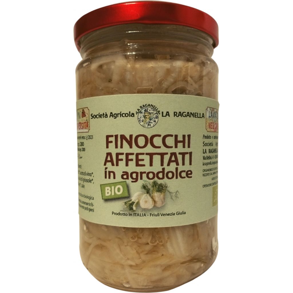 Finocchi affettati in agrodolce