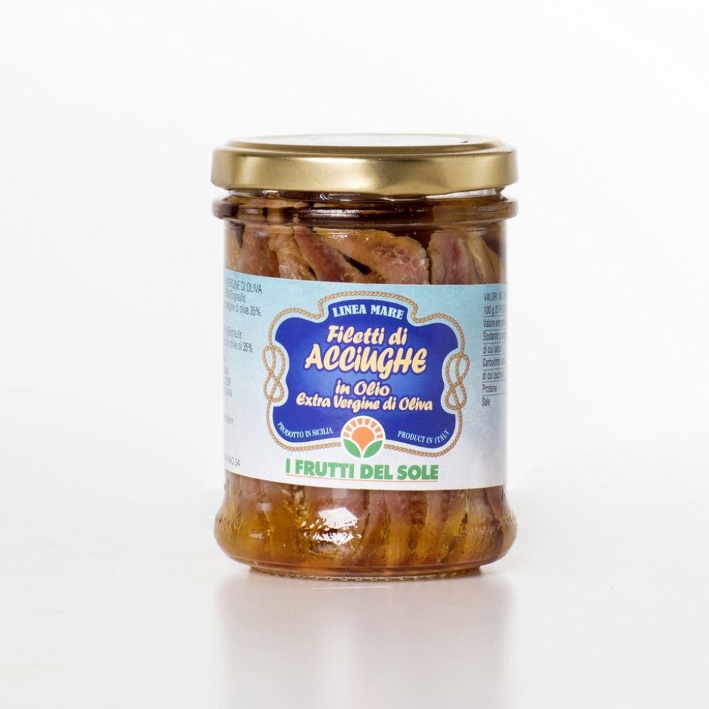 Acciughe a filetti in olio EVO BIO gr 200