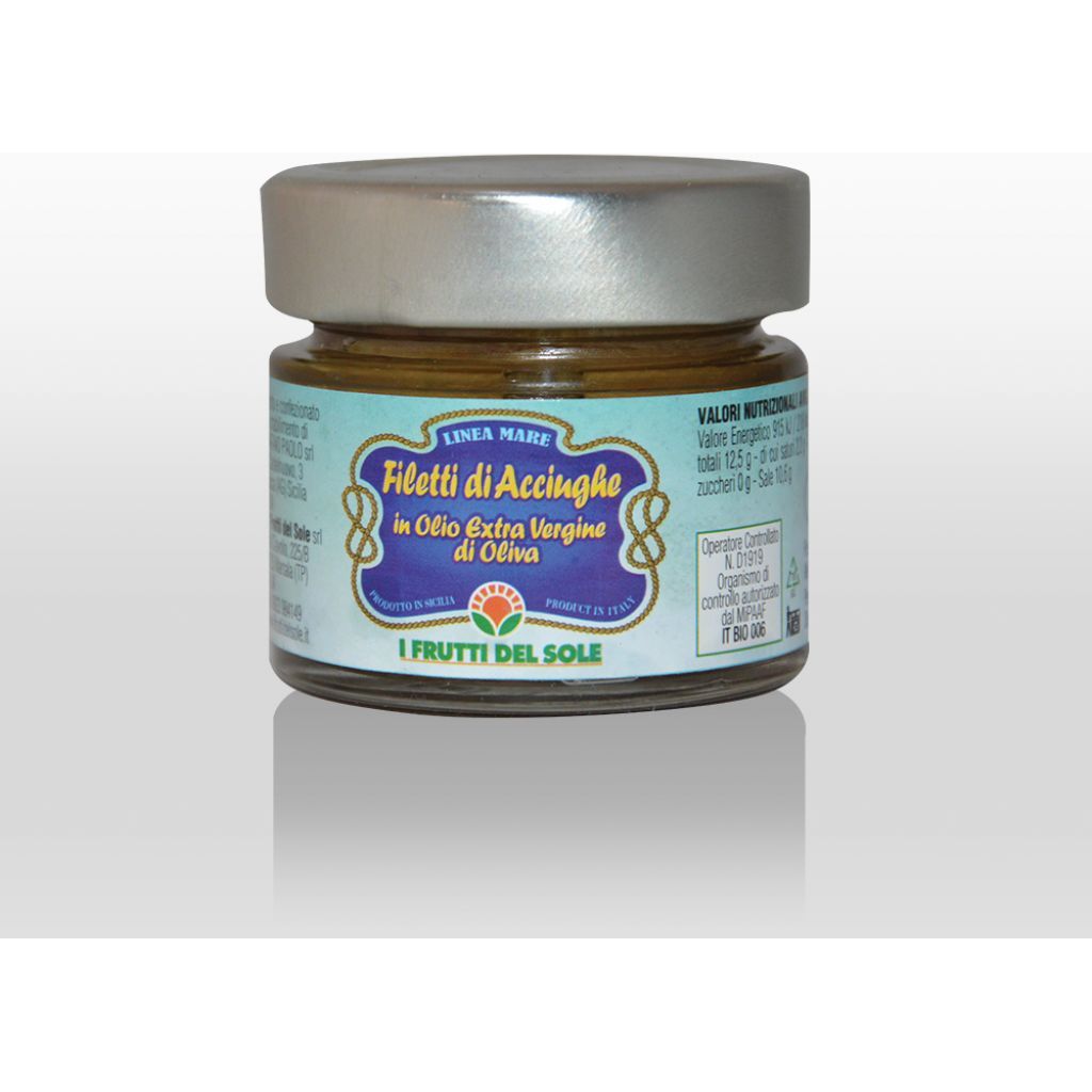 Acciughe a filetti in olio EVO BIO gr 100
