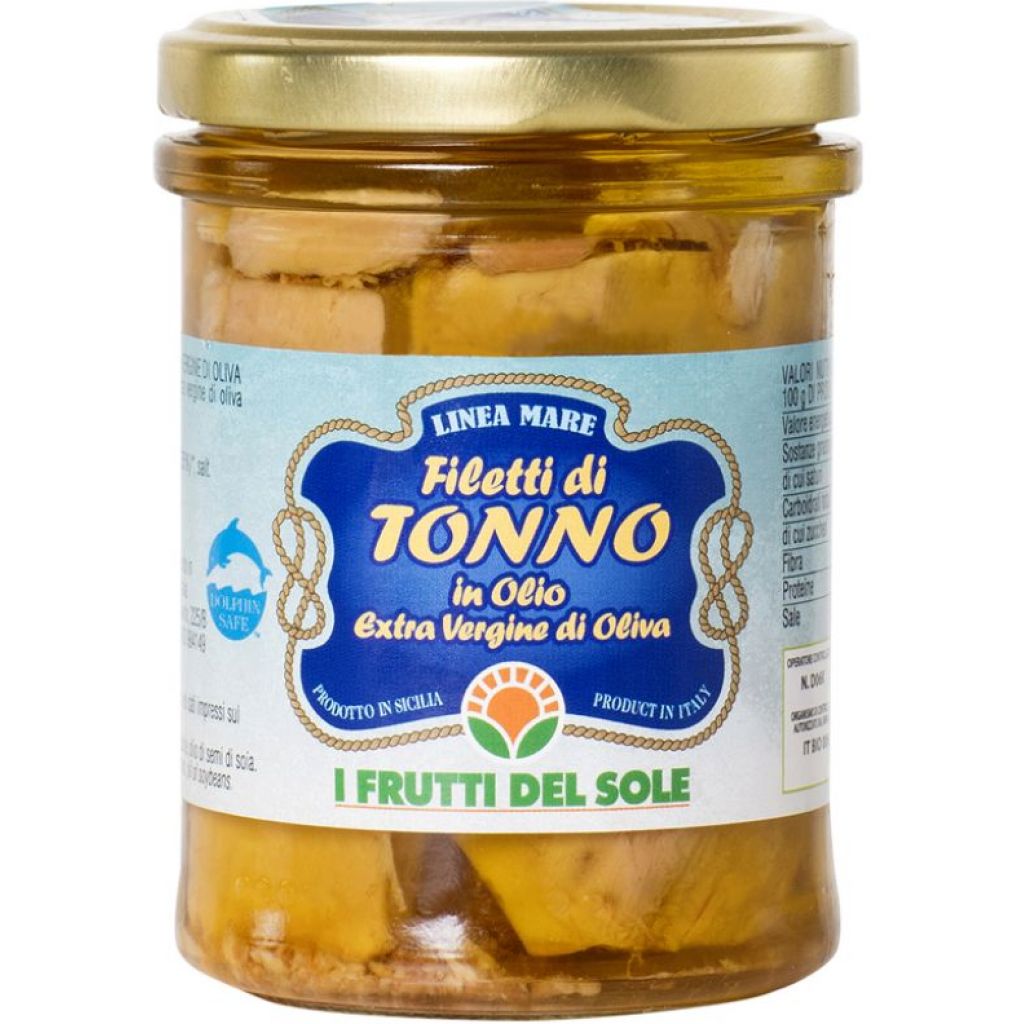 Filetti di tonno in olio EVO BIO 200 g