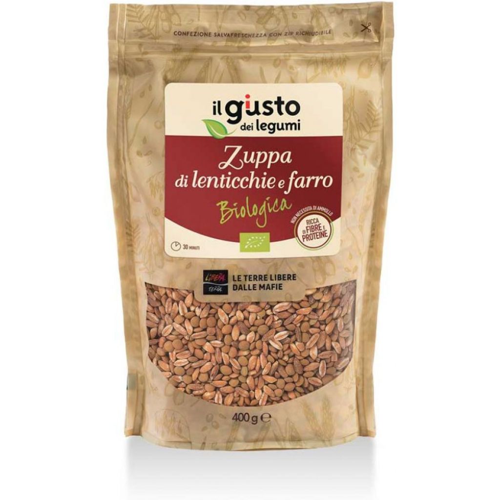 Zuppa di Lenticchie e Farro Perlato Libera Terra BIOLOGICA