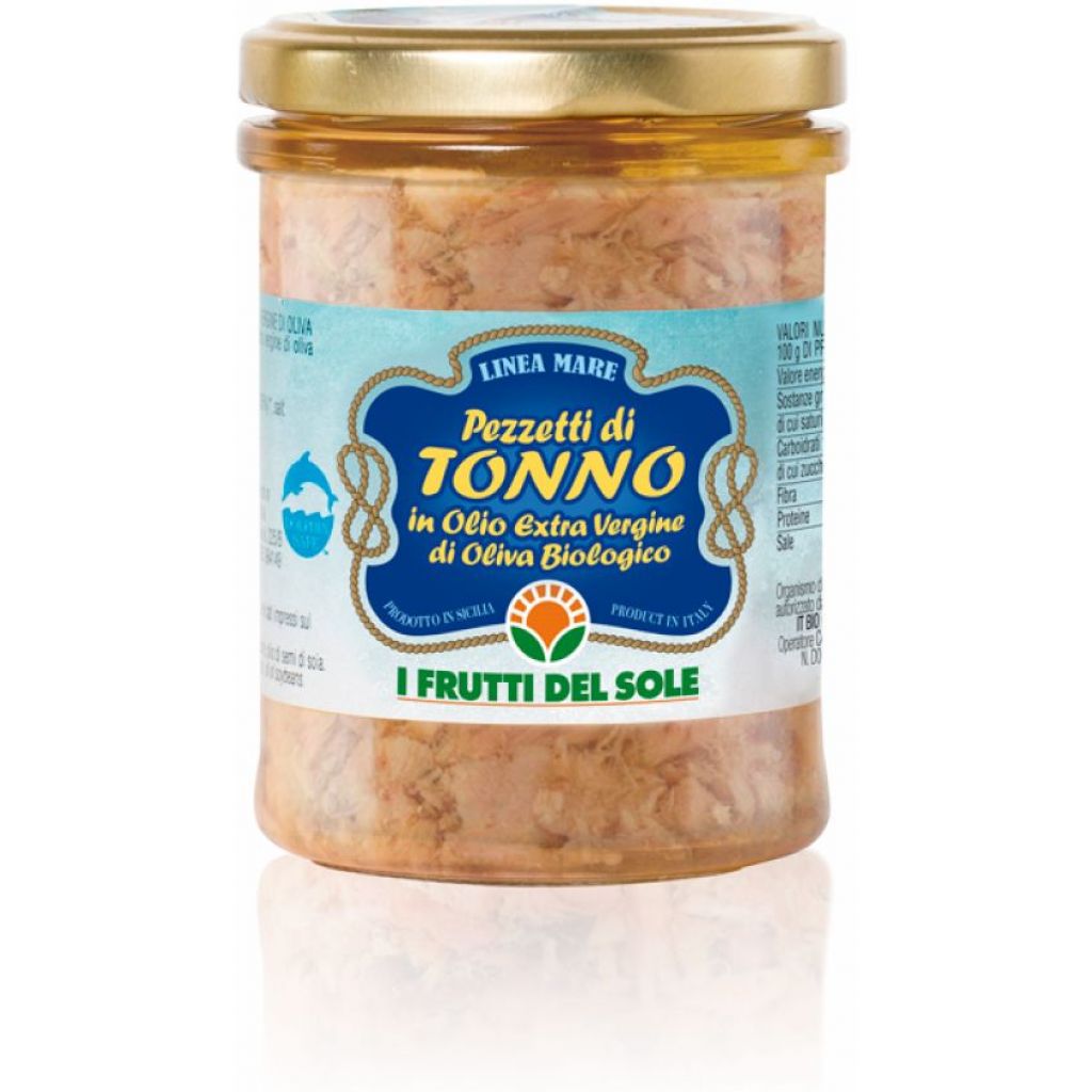 Pezzetti di tonno in olio EVO BIO