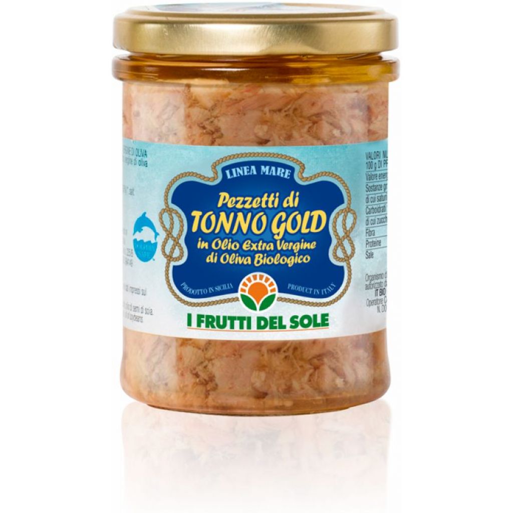 Pezzetti di tonno gold in olio EVO BIO