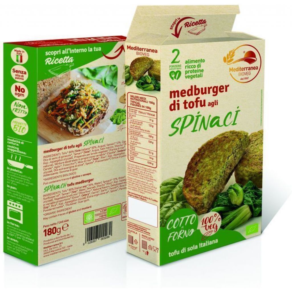 MEDBURGER TOFU AGLI SPINACI