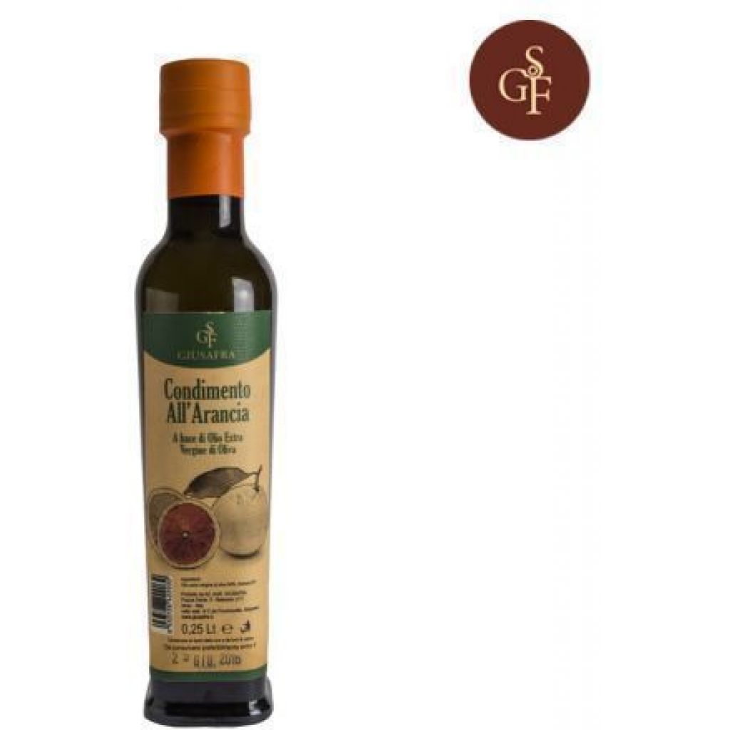 OLIO EXTRAVERGINE DI OLIVA AGRUMETATO ALL' ARANCIA 0,25 Lt