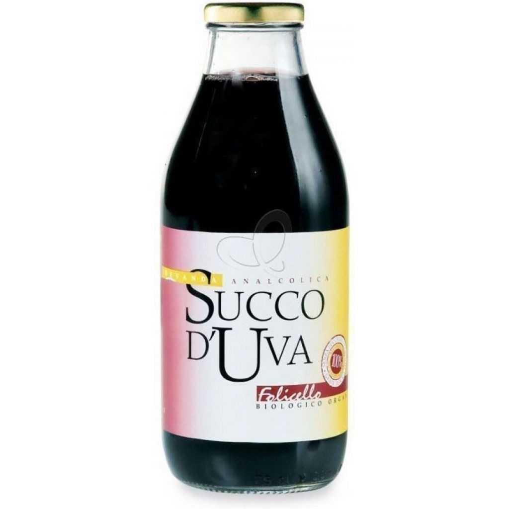 Succo uva rosso Merlot bottiglia 750ml certificato bio e DEMETER