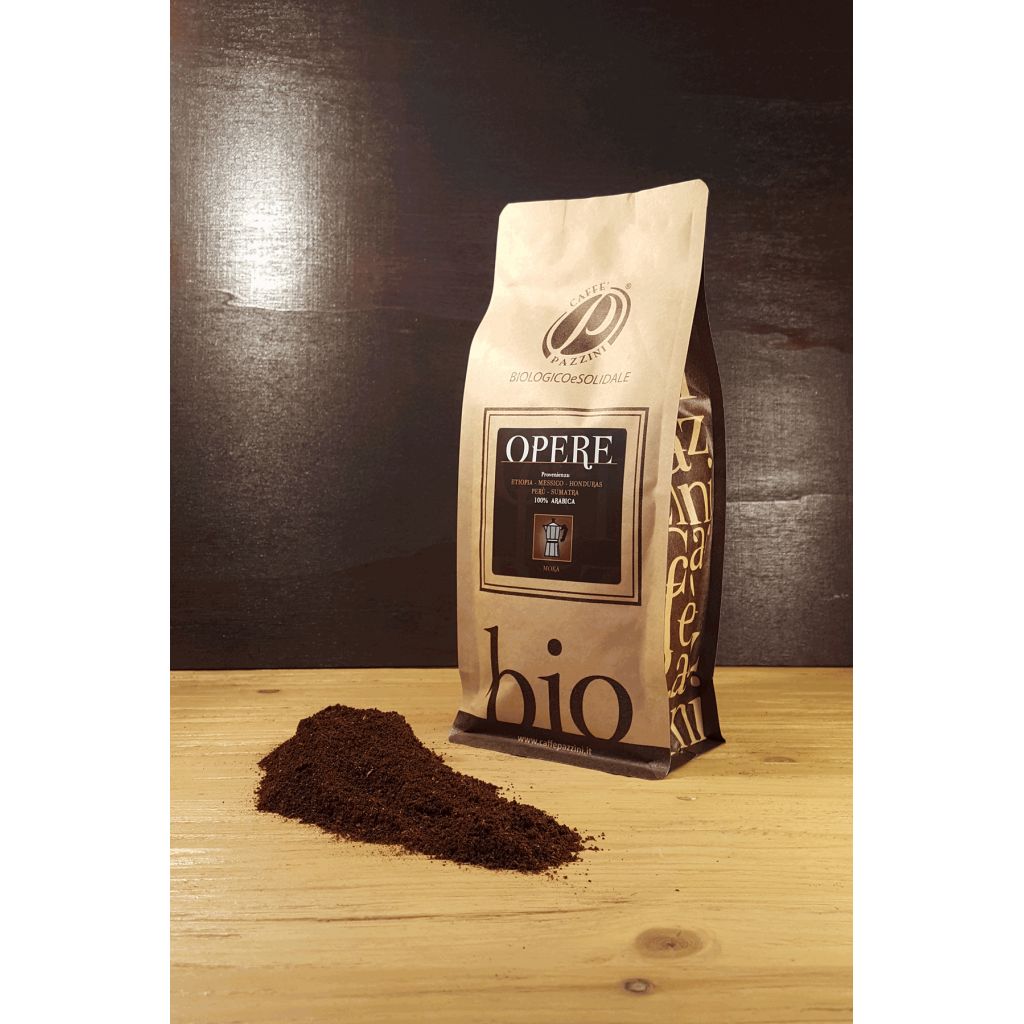 CAFF&Egrave; PAZZINI BIO OPERE BROWN MOKA - 250 GR