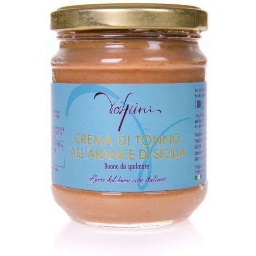 CREMA DI TONNO ALL&rsquo;ARANCE DI SICILIA 180 GR.