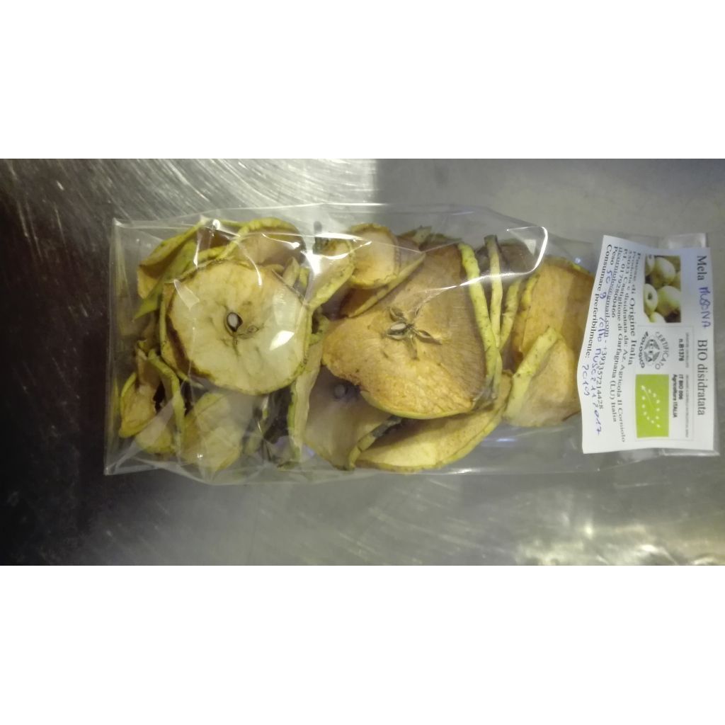 Confezioni standard di mela rosa e mela musona disidratate BIO - 50g