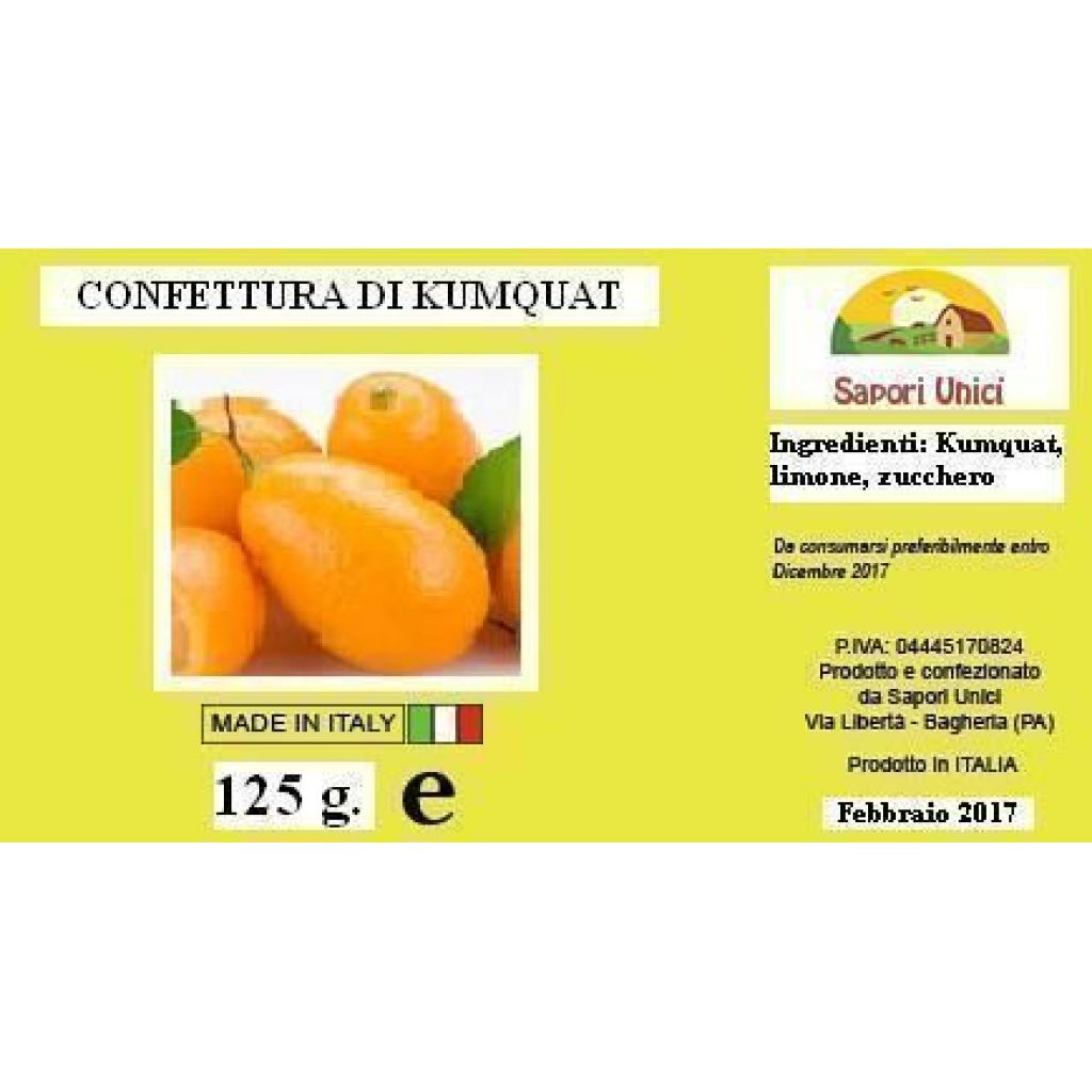 CONFETTURA DI KUMQUAT - VASETTO DA 125 GR.