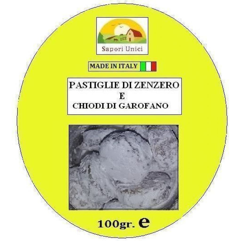 PASTIGLIE DI ZENZERO E CHIODI DI GAROFANO - VASETTO CON 10 PEZZI