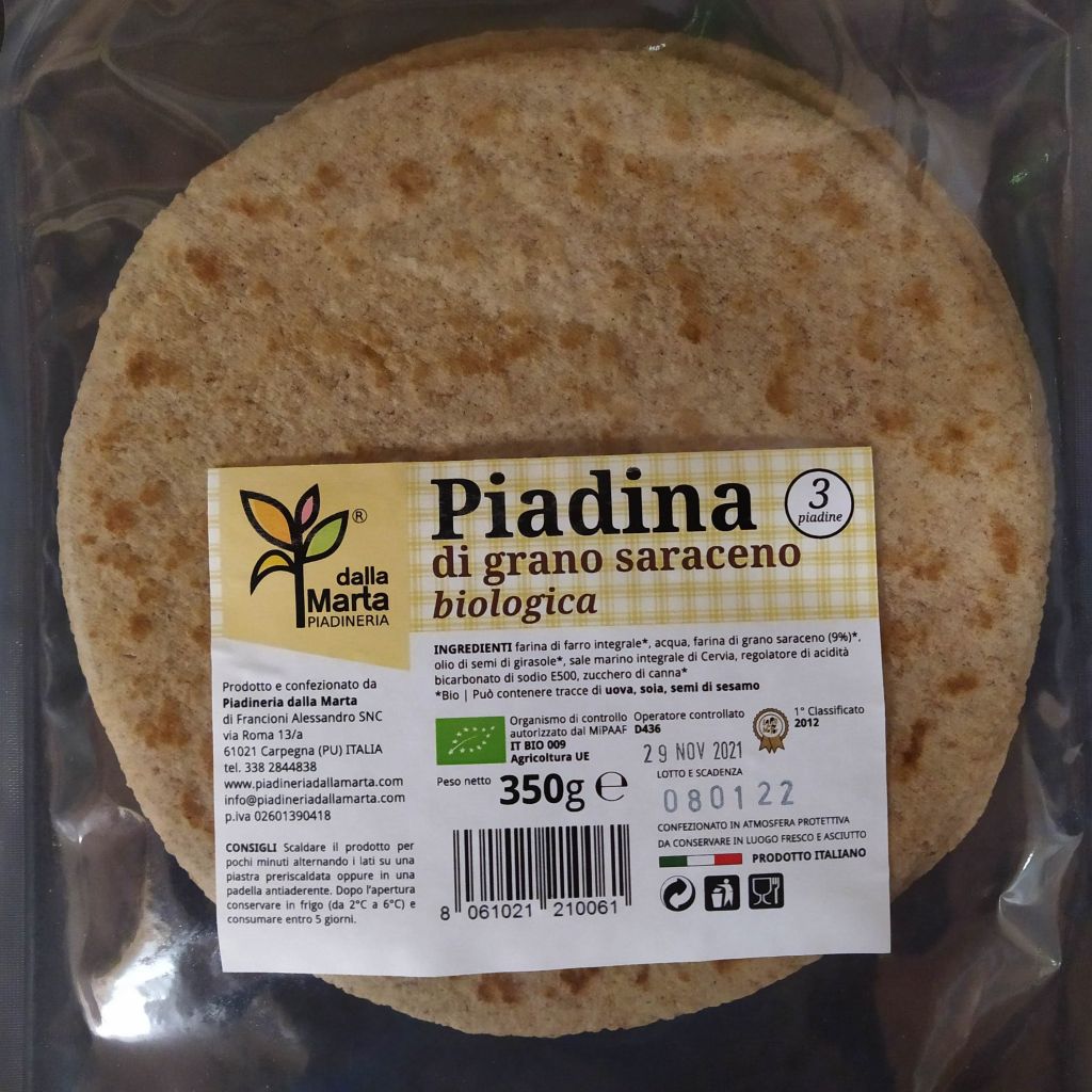 PIADINA DI GRANO SARACENO BIO