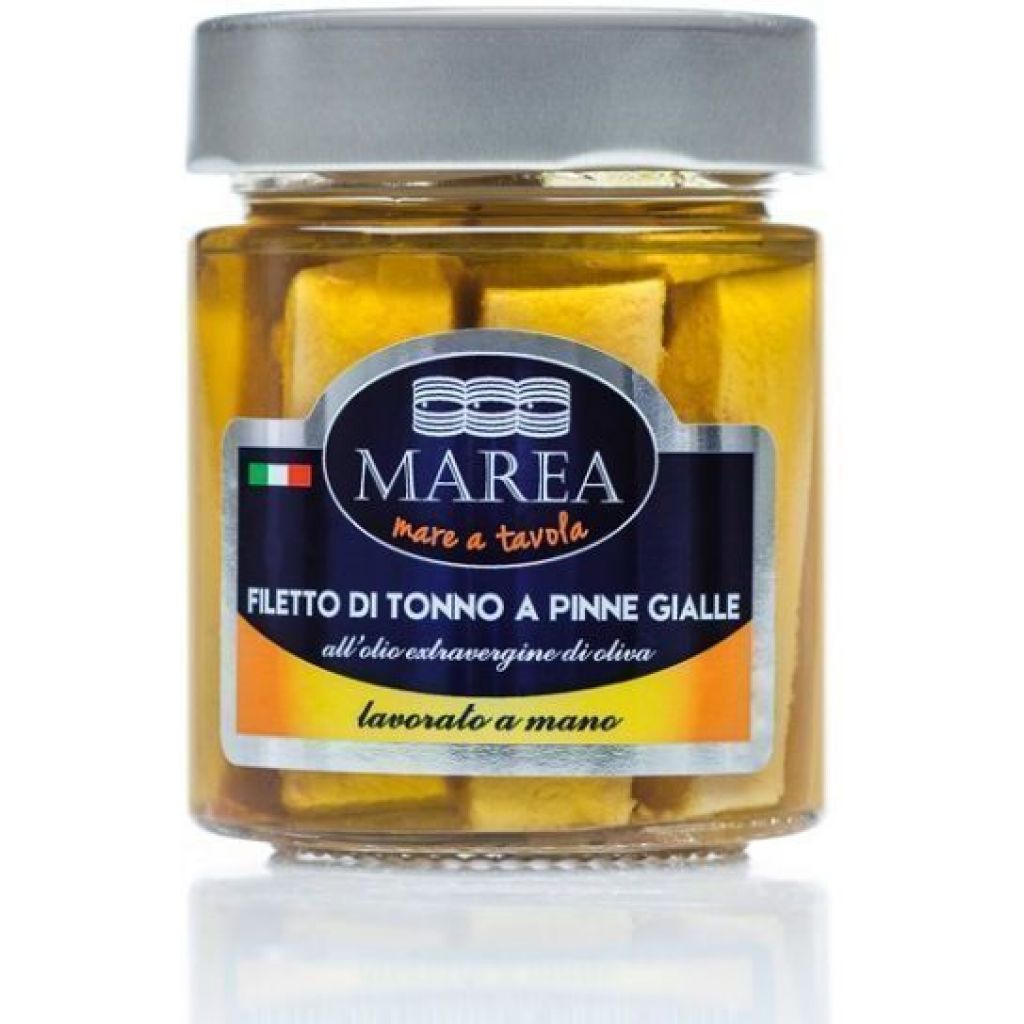 Filetto di Tonno a Pinne Gialle lavorato a mano all&rsquo;olio extravergine d&rsquo;oliva 115g